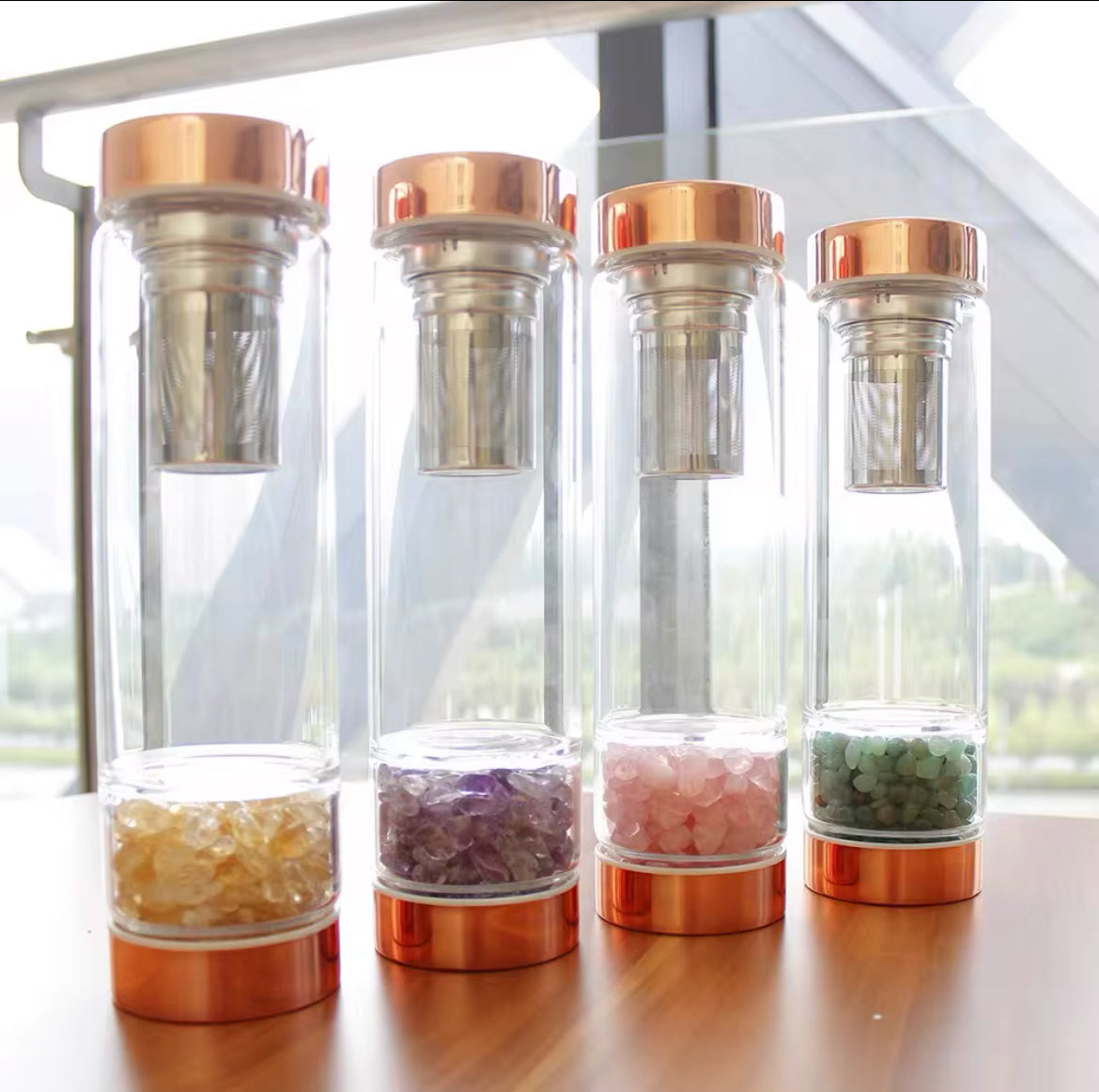 Bouteille infusion eau Améthyste