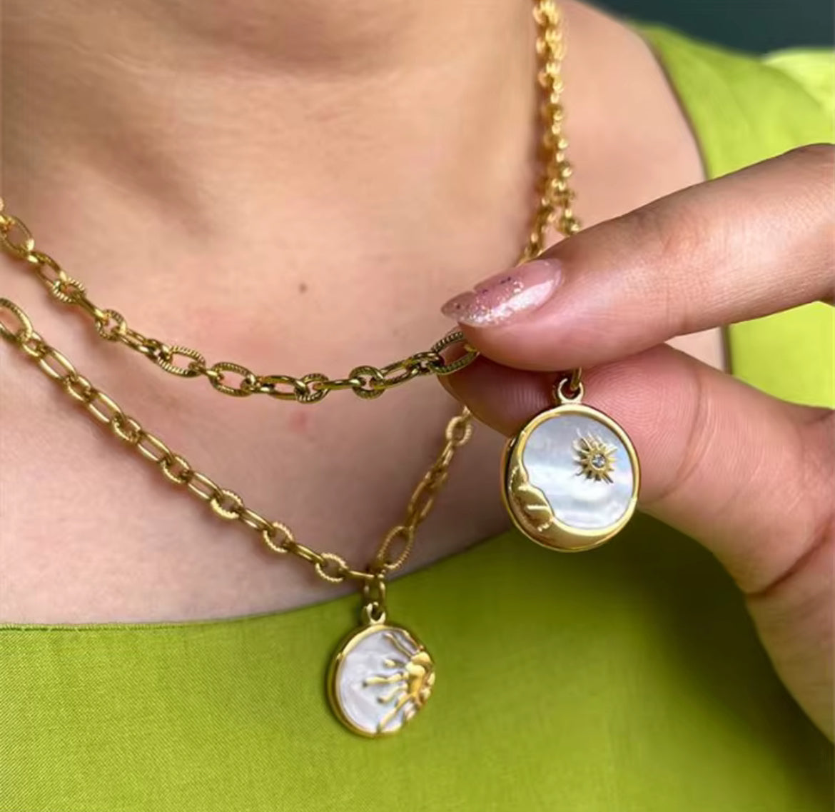 Duo Collier Soleil & Lune – Harmonie & Éclat