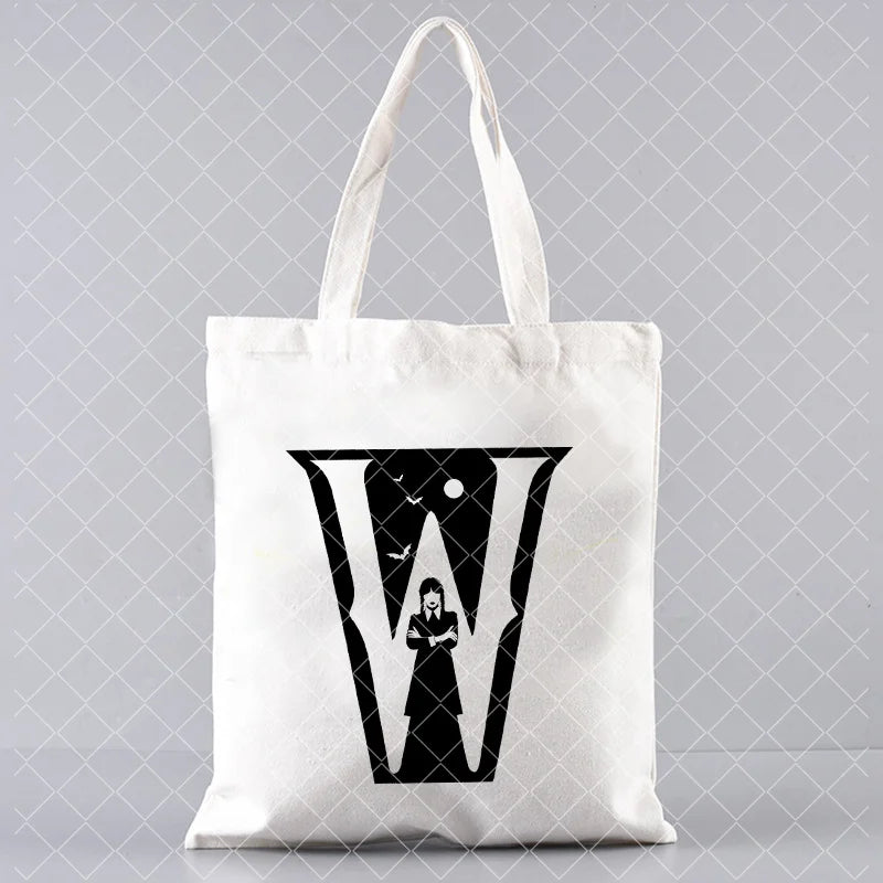 Tote bag en toile – Style Nevermore & Wednesday Addams