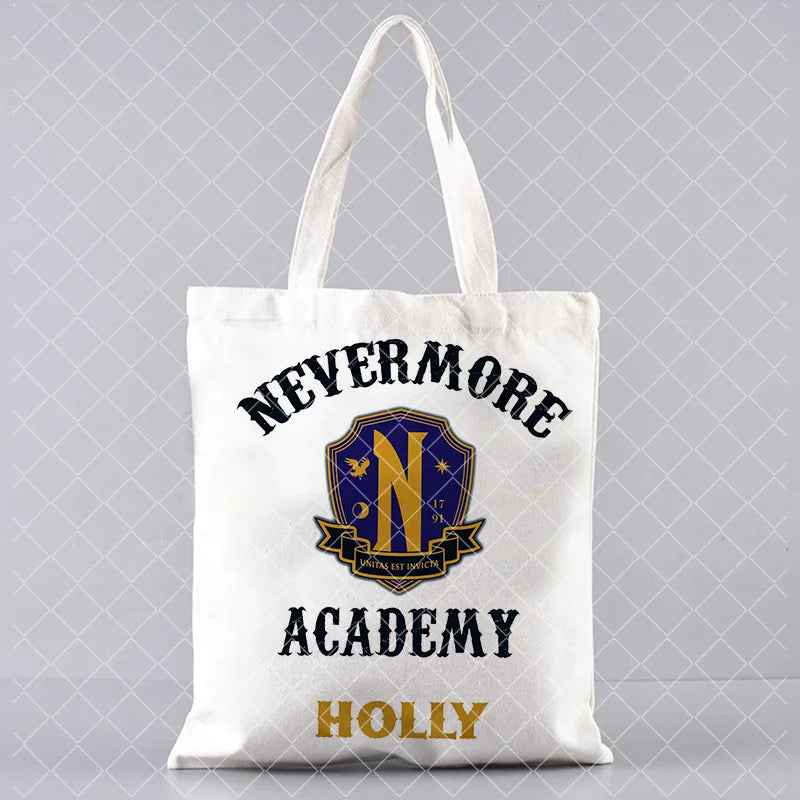 Tote bag en toile – Style Nevermore & Wednesday Addams