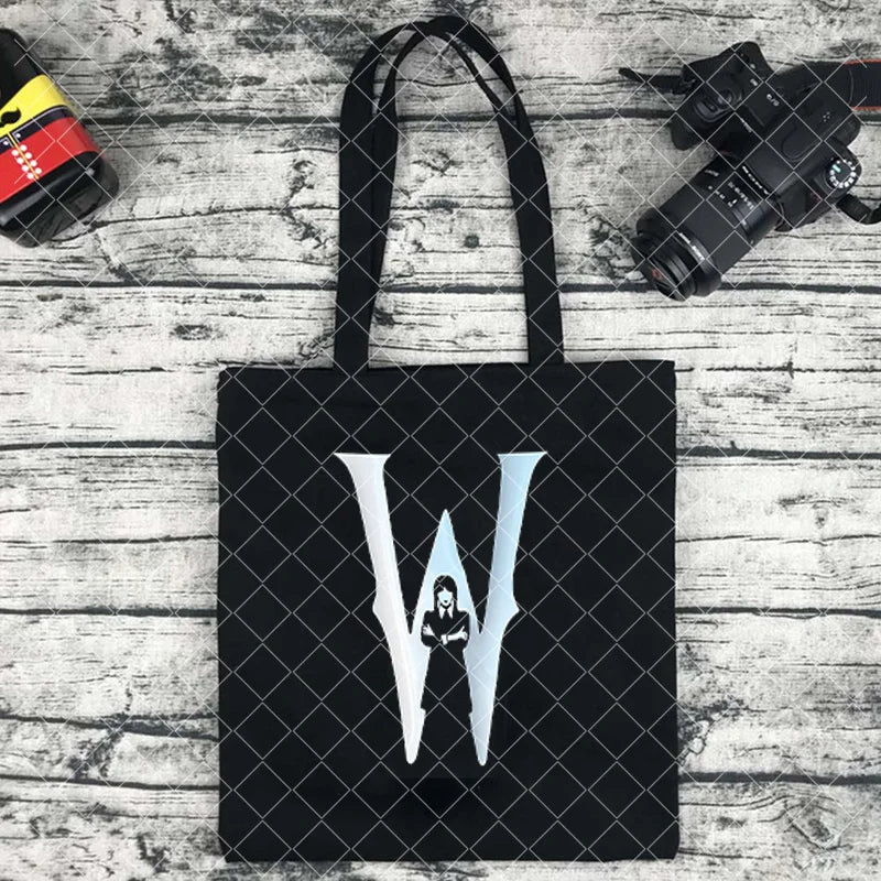 Tote bag en toile – Style Nevermore & Wednesday Addams