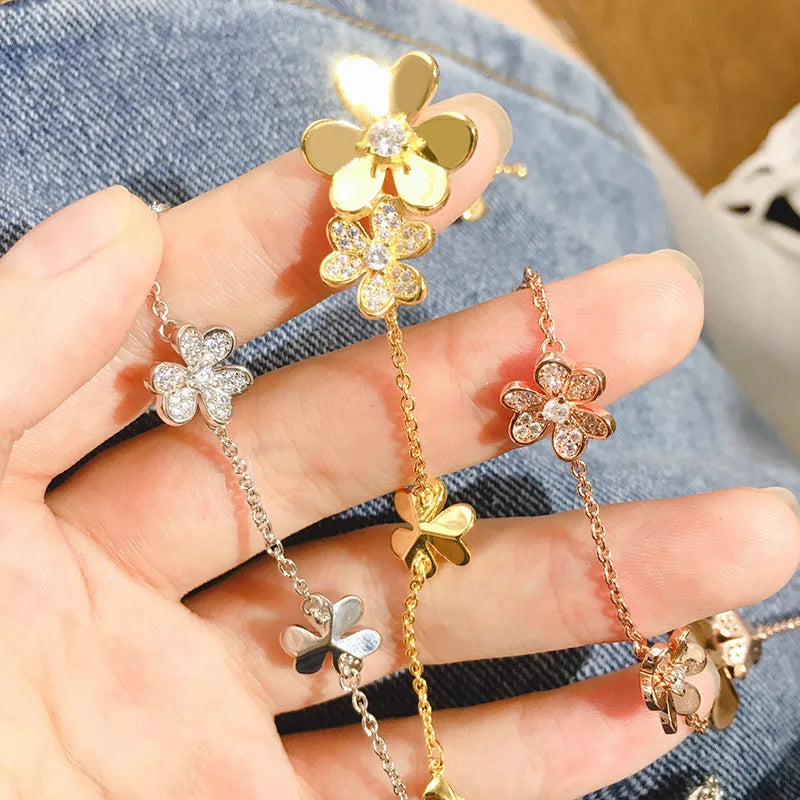 Bracelet Cinq Fleurs Argent (925)