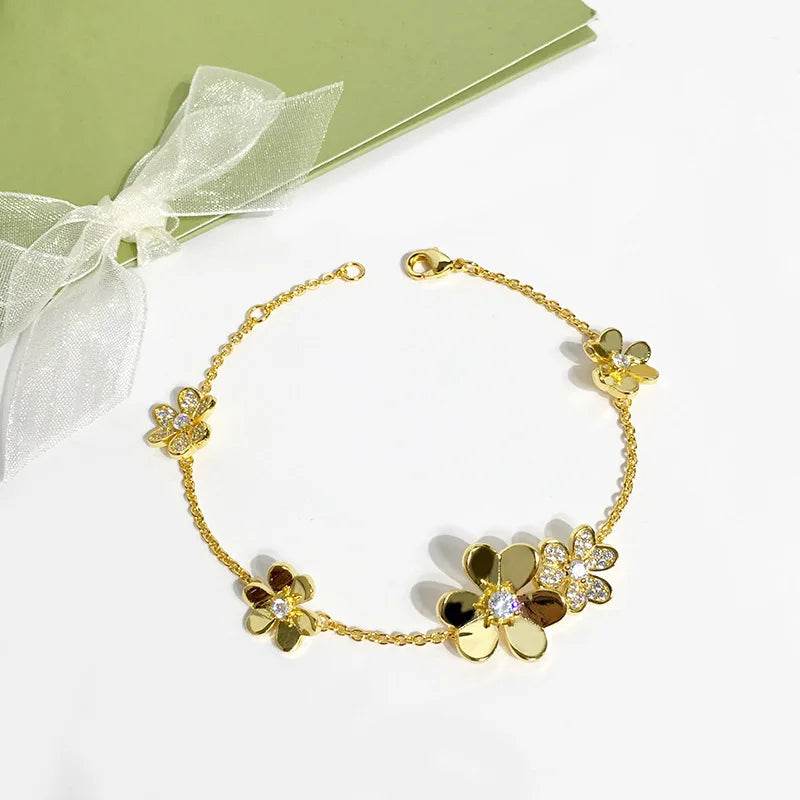 Bracelet Cinq Fleurs Argent (925)