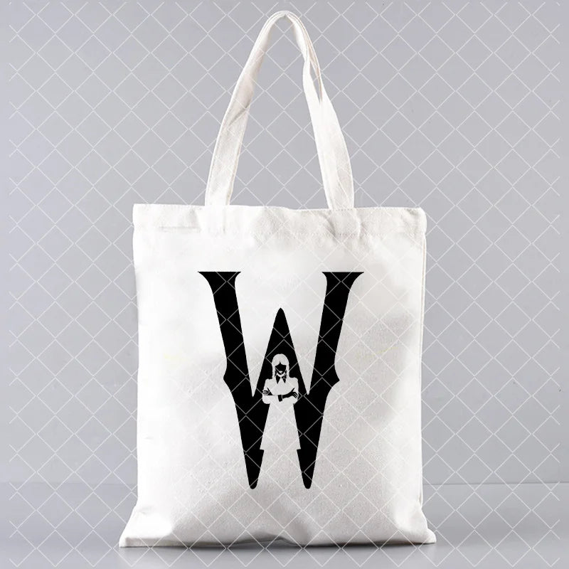 Tote bag en toile – Style Nevermore & Wednesday Addams