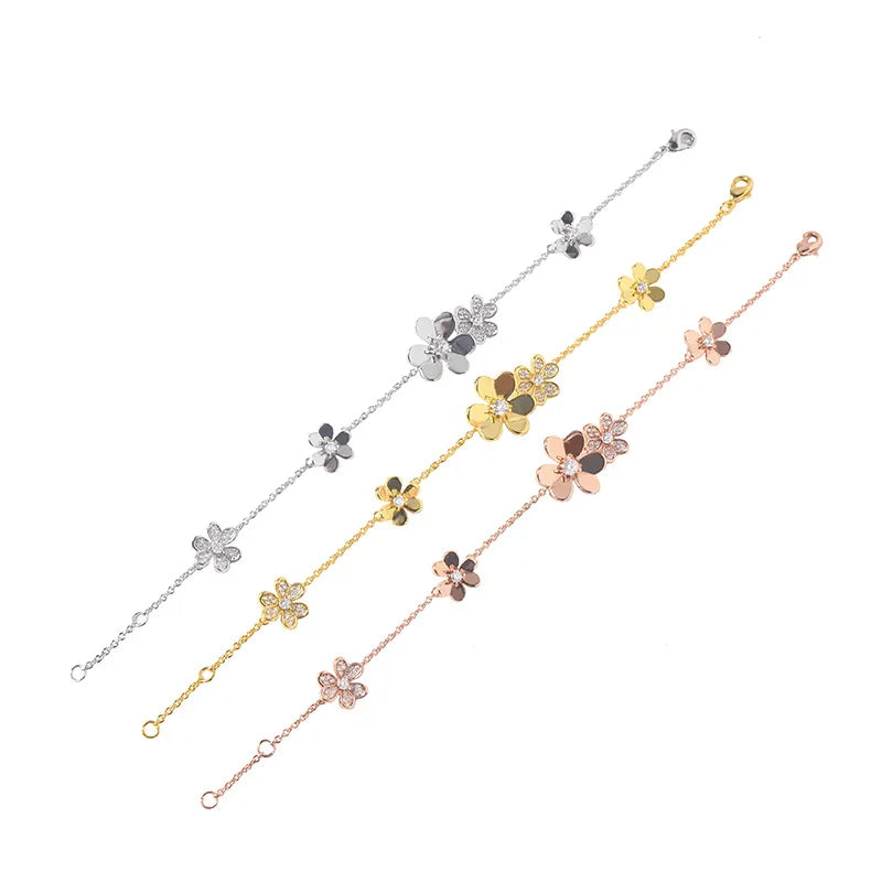 Bracelet Cinq Fleurs Argent (925)