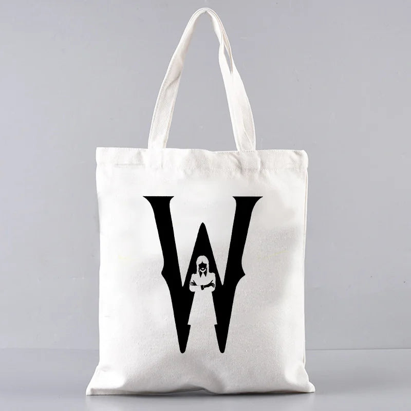 Tote bag en toile – Style Nevermore & Wednesday Addams