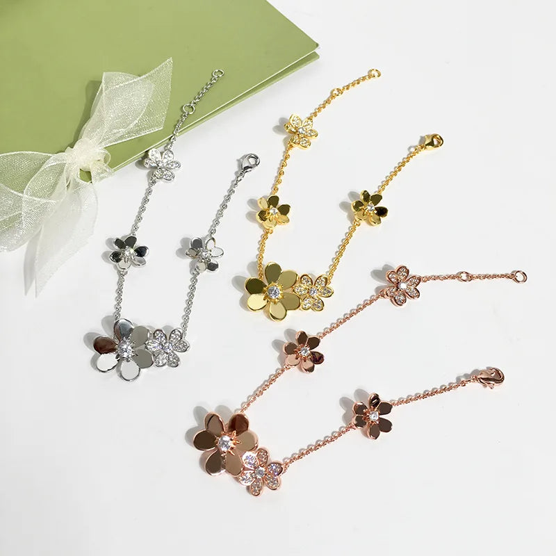 Bracelet Cinq Fleurs Argent (925)