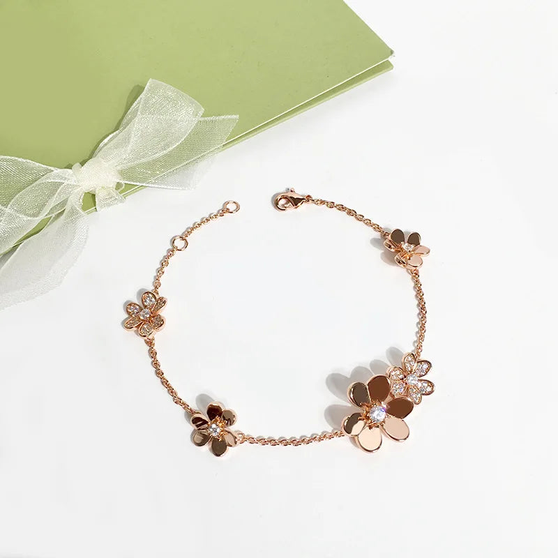Bracelet Cinq Fleurs Argent (925)