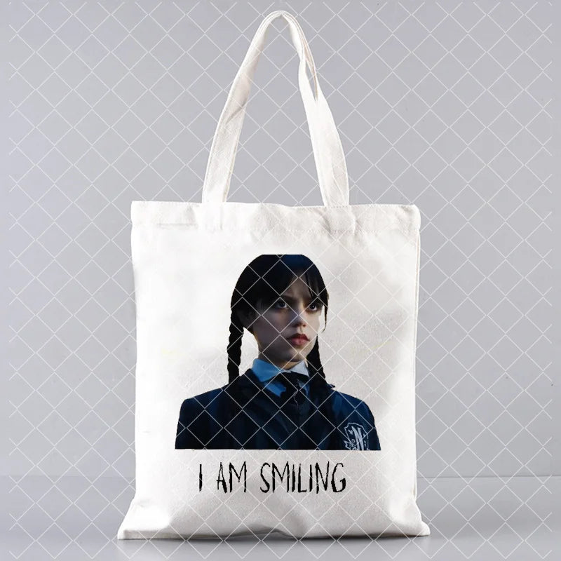Tote bag en toile – Style Nevermore & Wednesday Addams