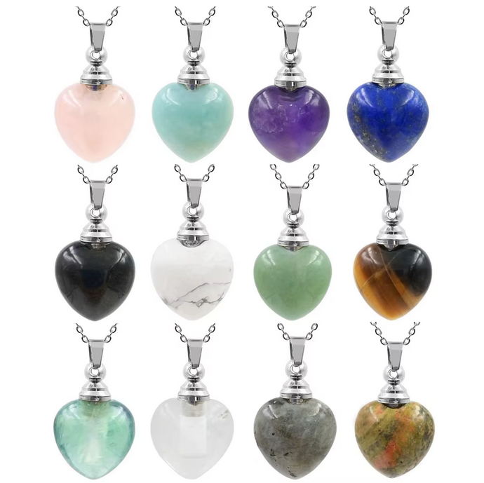 Duo de colliers en pierres naturelles – Améthyste et Quartz Rose