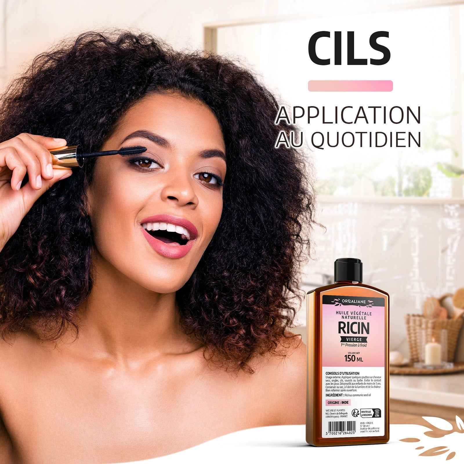 Huile de Ricin Pure 250ml – Cheveux, Barbe & Cils