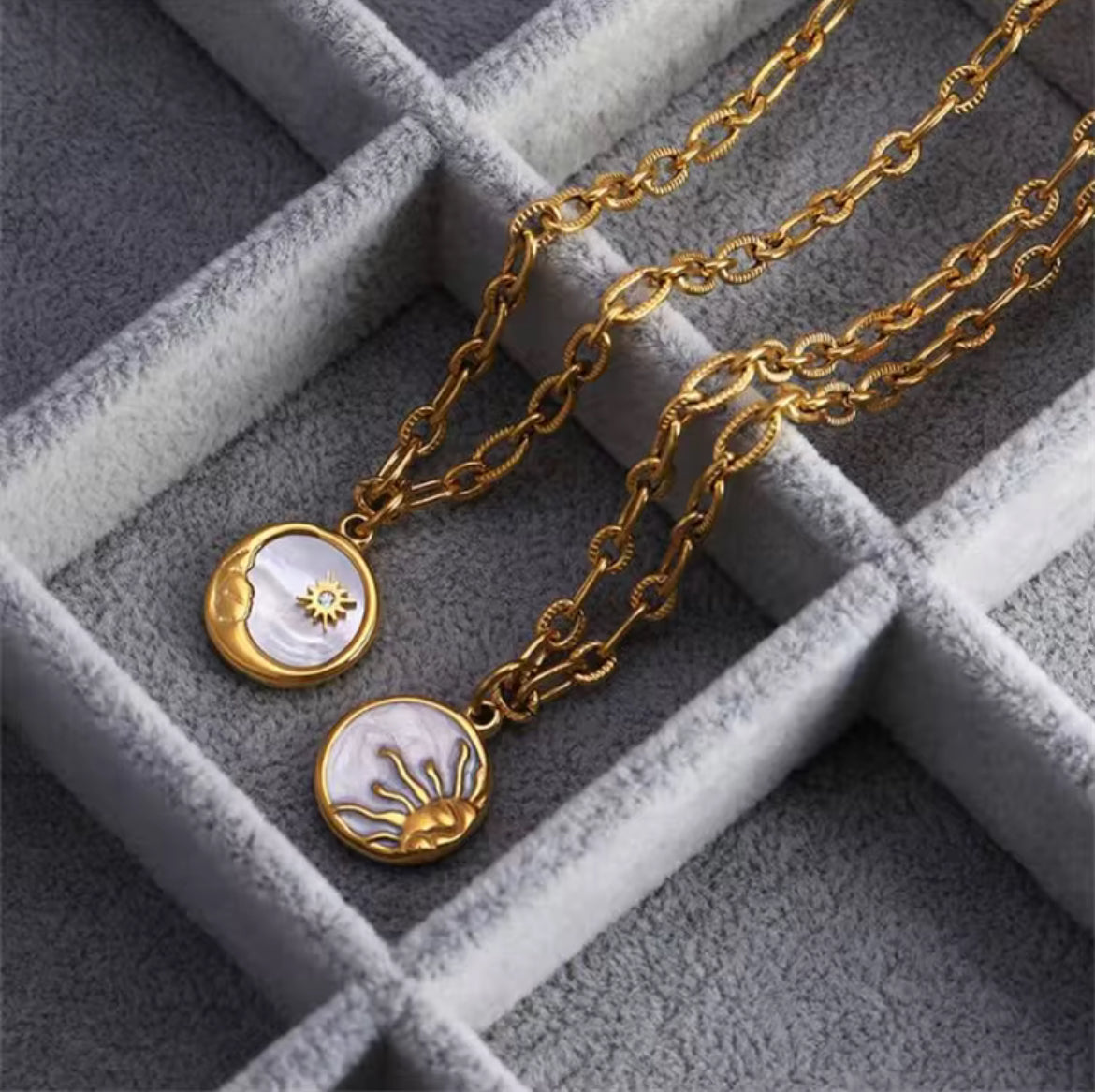 Duo Collier Soleil & Lune – Harmonie & Éclat