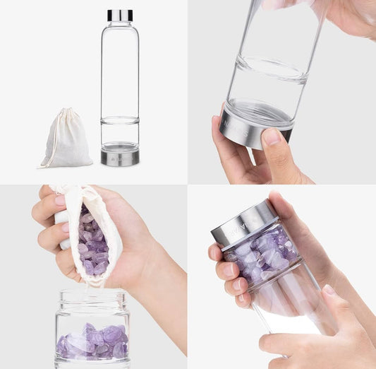 Bouteille infusion eau Améthyste