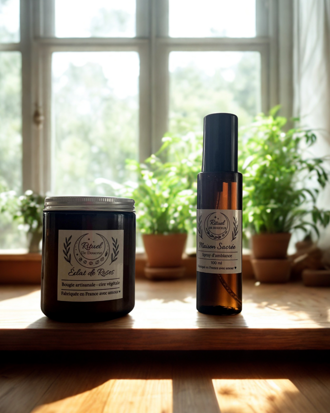 Coffret Bougie & Spray Parfumé – Duo Raffiné Artisanat