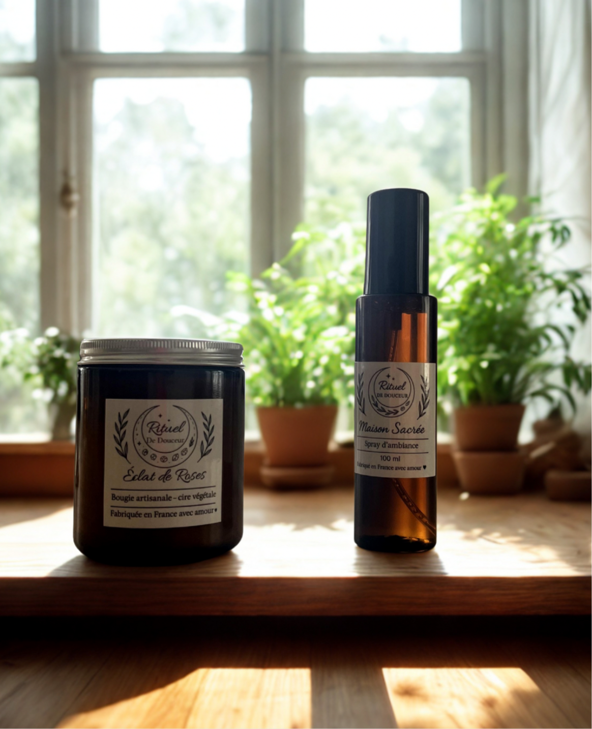 Coffret Bougie & Spray Parfumé – Duo Raffiné Artisanat
