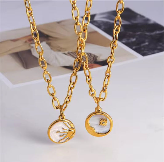 Duo Collier Soleil & Lune – Harmonie & Éclat