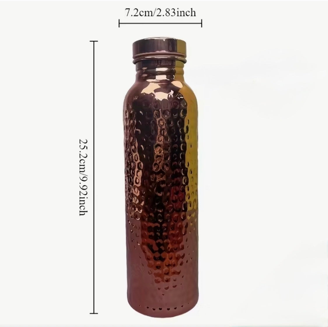 Bouteille en cuivre martelé 800ml – Élégance & Bien-être au quotidien