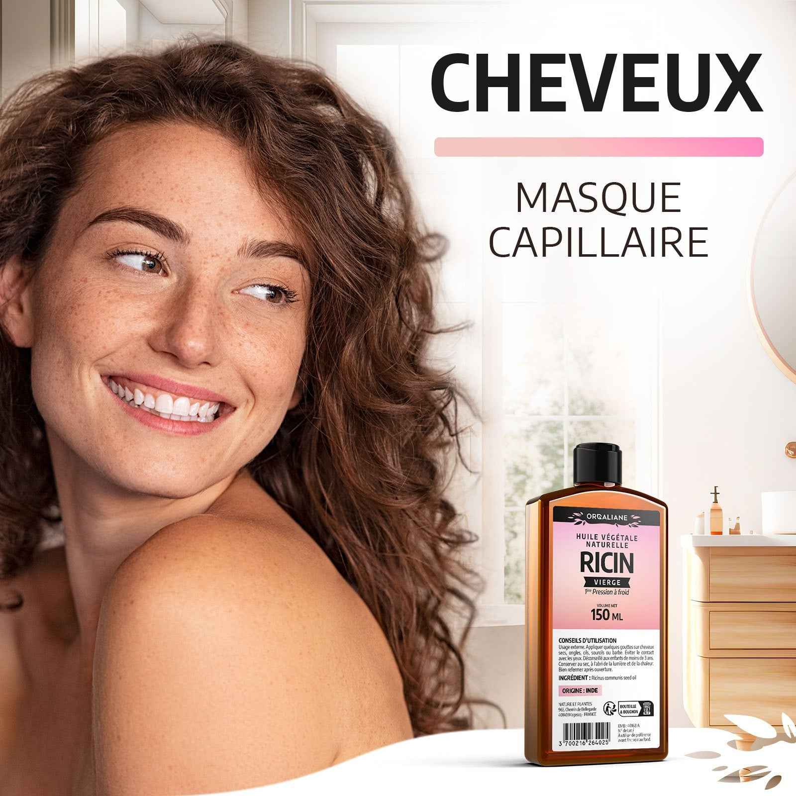 Huile de Ricin Pure 250ml – Cheveux, Barbe & Cils