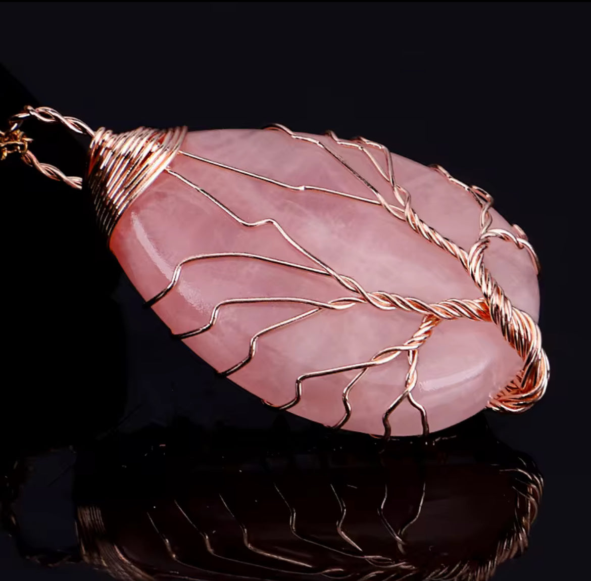 Collier Arbre de Vie – Améthyste ou Quartz rose