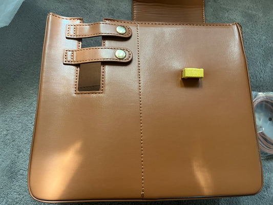 Sac marron rectangulaire avec porte-gobelet + Mug isotherme inox 240ml – Coffret cadeau tendance