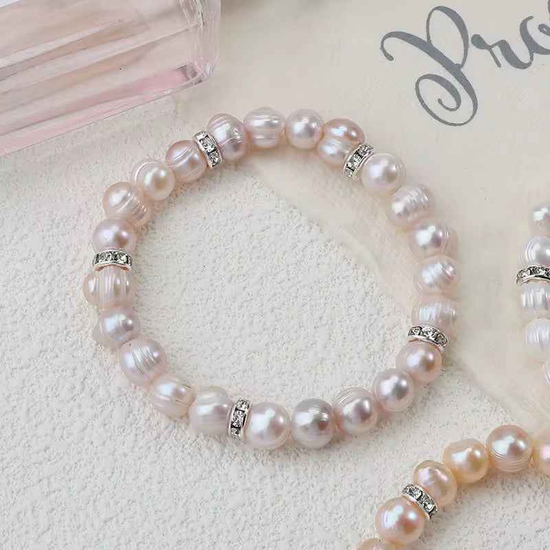 Bracelet SABR - Perles Rosées (fait main)