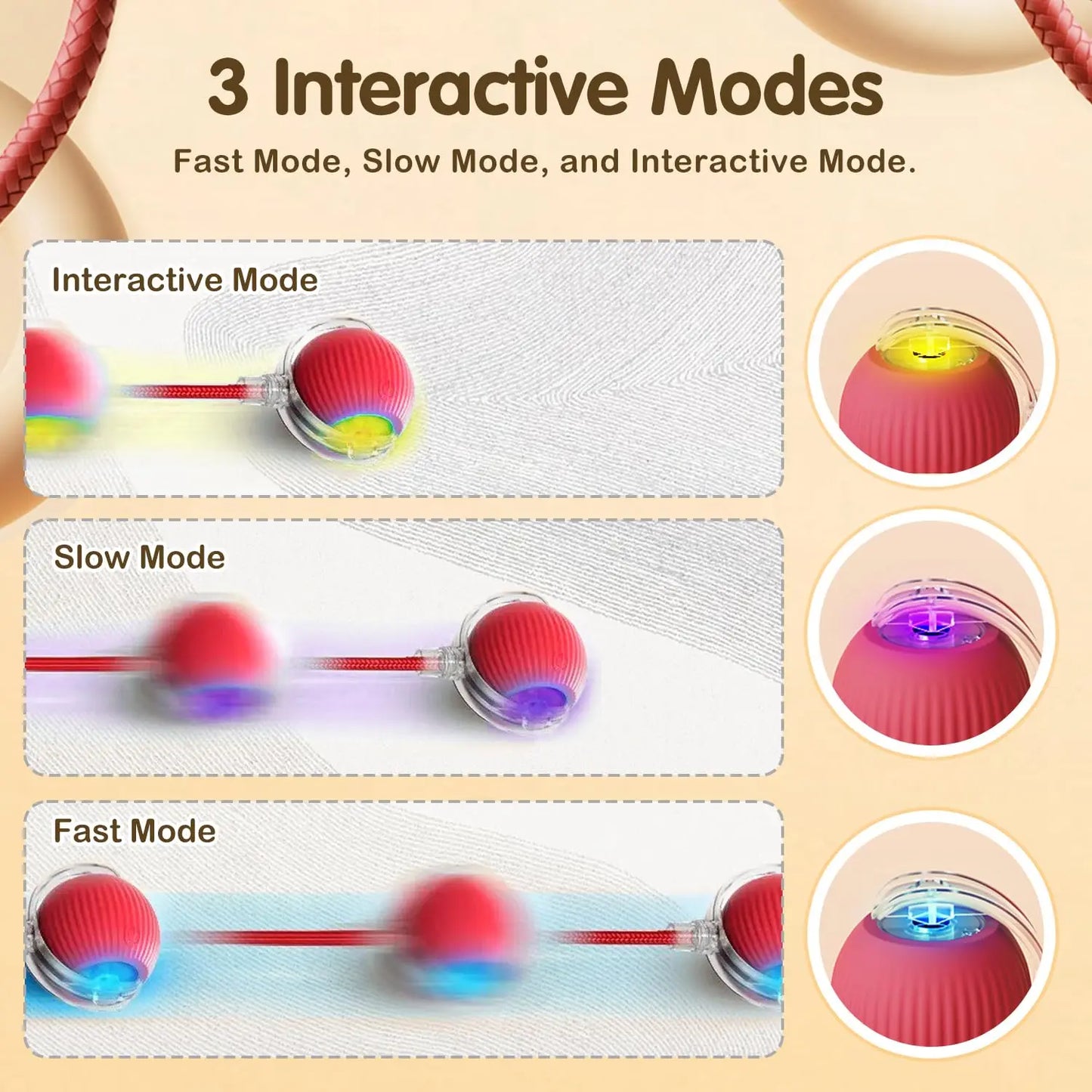 Boule interactive pour chat, jouet roulant automatique avec queue, jouet interactif Intelligent pour animaux de compagnie, souris intelligente, Super affaire