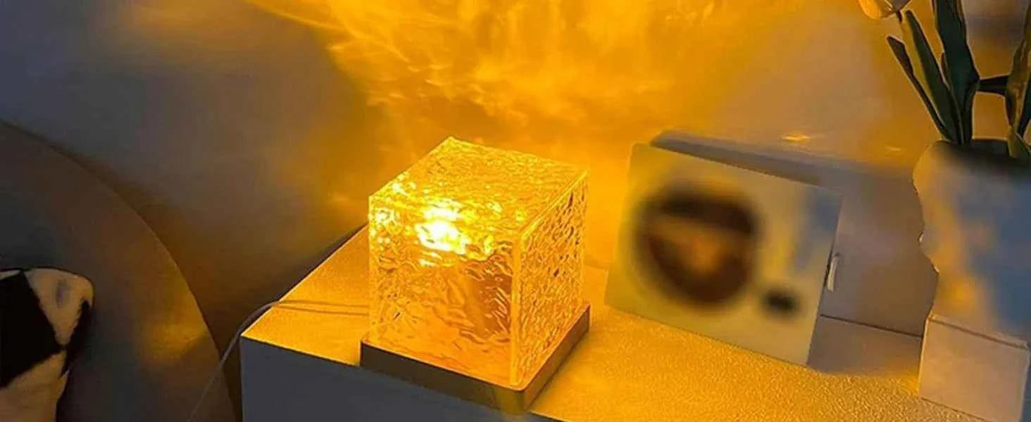 Lampe Cristal 16 Couleurs – Ambiance Luxe & Apaisement - MoonRose by Amour’Eu