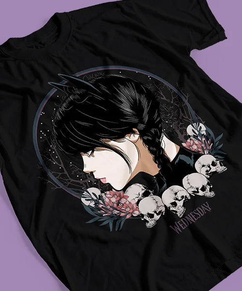 Unisex Wednesday (Merlina) Netflix Series T-shirt: Wednesday's Allure