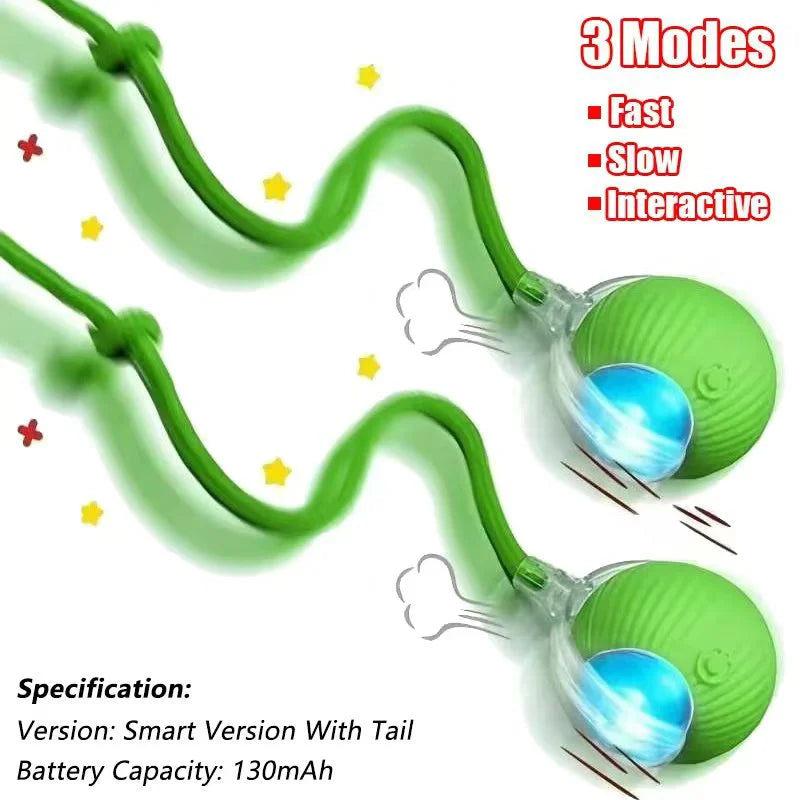 Boule interactive pour chat, jouet roulant automatique avec queue, jouet interactif Intelligent pour animaux de compagnie, souris intelligente, Super affaire
