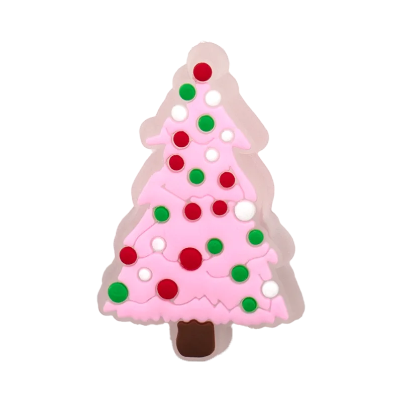 Breloques de chaussures LED roses, 1 pièce, animaux mignons, chat, cochon, arbre de noël, épingles à boucle de chaussure lumineuses pour femmes, accessoires de sabots, pendentif en jean