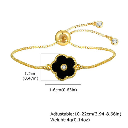 Bracelet Noir Élégance Simplement Dorée