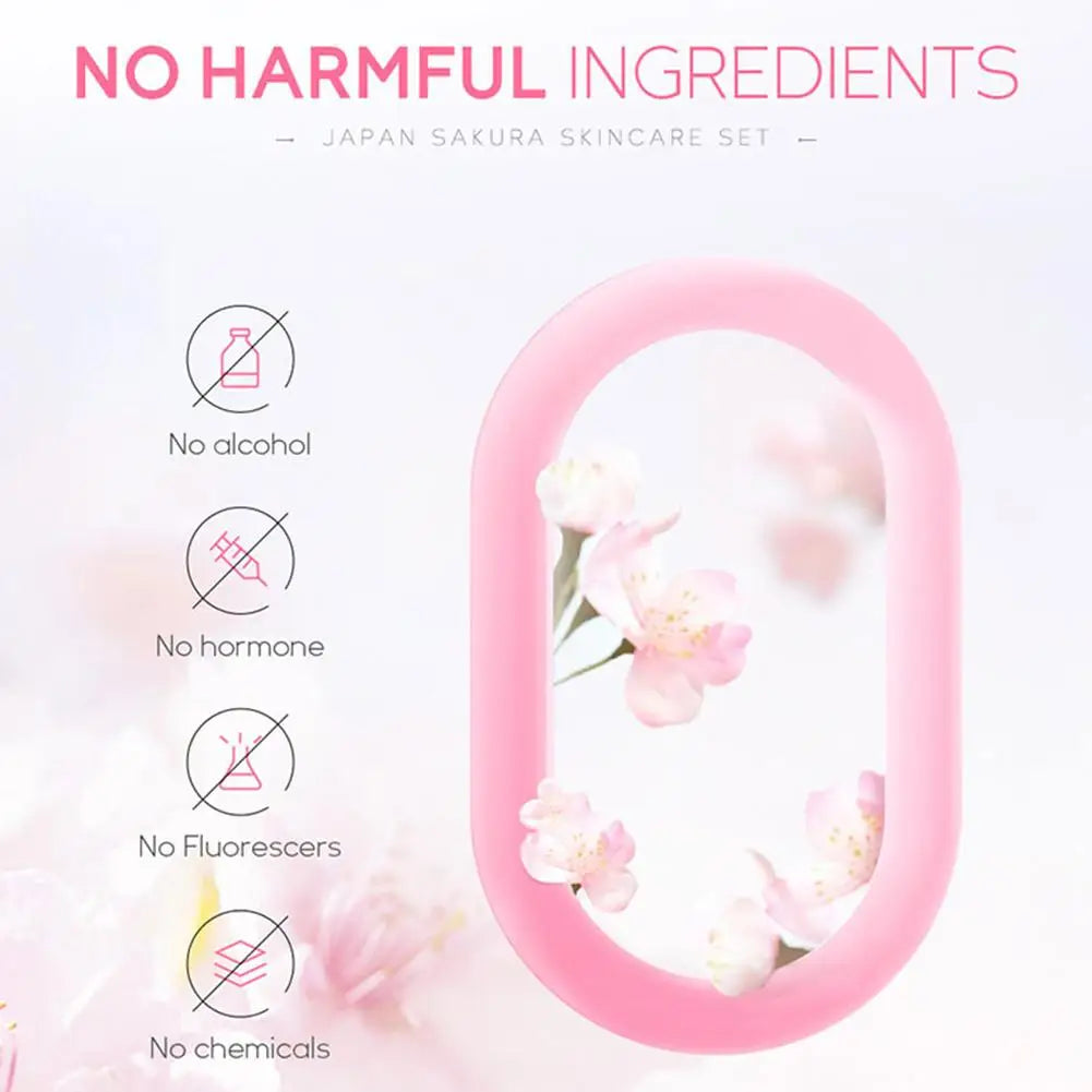 5 Set Sakura Skin Care Sets Face Cream Serum Toner Facial Cleanser Sunscreen Eye Cream Gift Box Face Skin Care Set Product