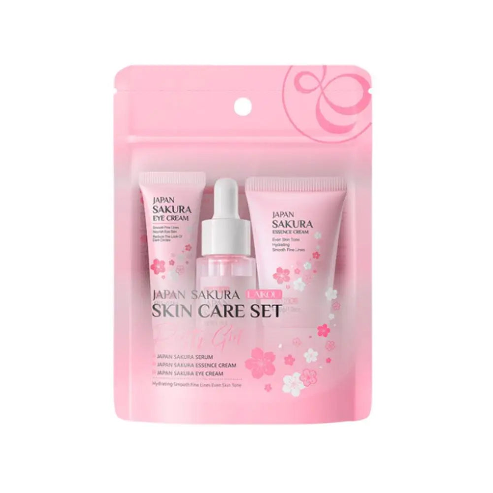5 Set Sakura Skin Care Sets Face Cream Serum Toner Facial Cleanser Sunscreen Eye Cream Gift Box Face Skin Care Set Product