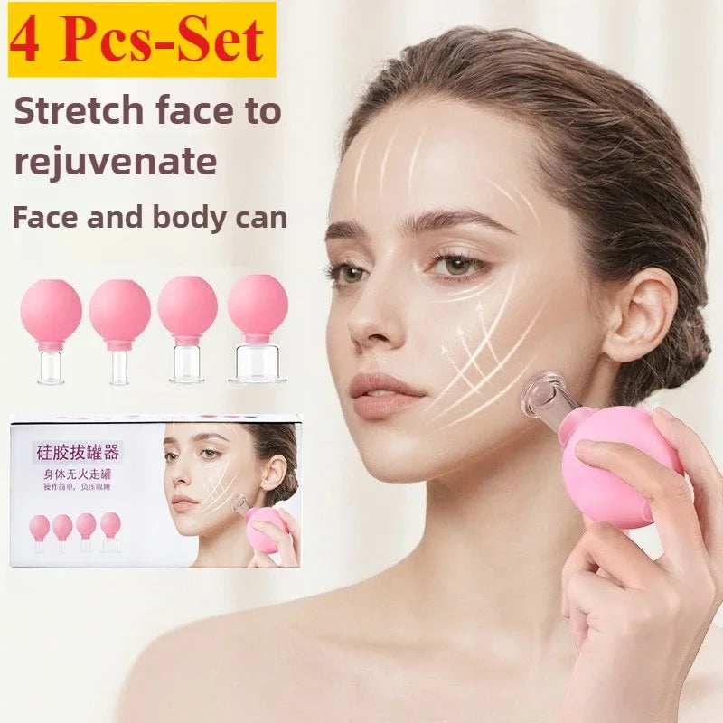 Set de 4 Ventouses Raffermissantes – Massage visage & corps