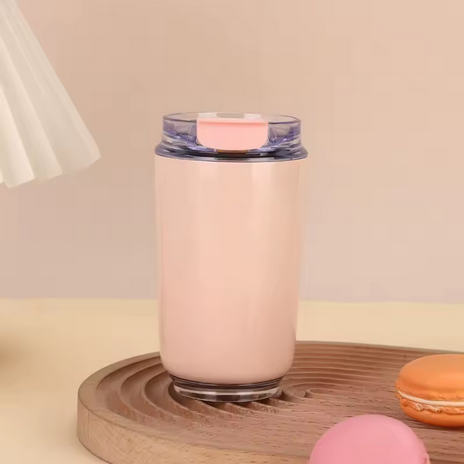 Mug isotherme Beige 240ml – Thermos inox étanche 6h chaud/ 12h froid
