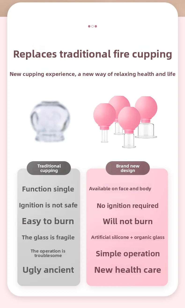 Set de 4 Ventouses Raffermissantes – Massage visage & corps