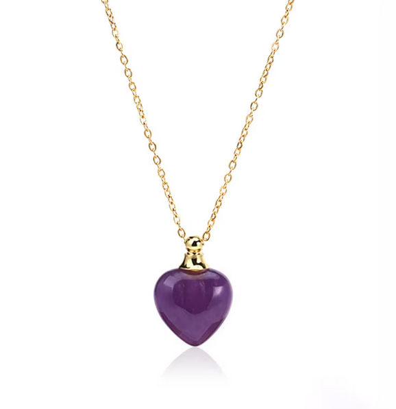 Duo de colliers en pierres naturelles – Améthyste et Quartz Rose