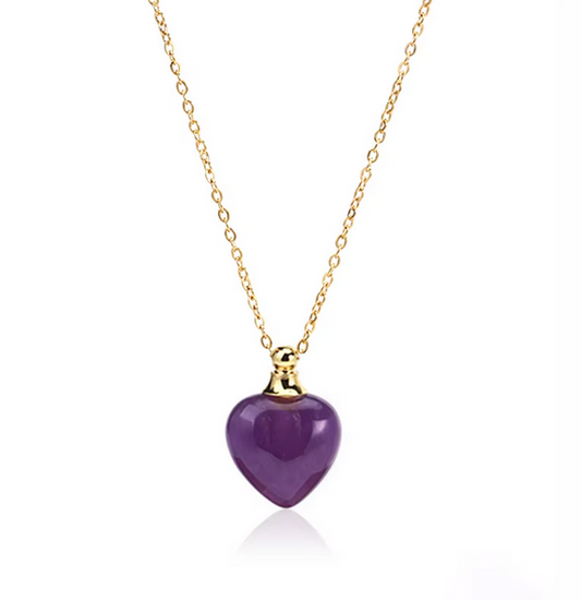 Duo de colliers en pierres naturelles – Améthyste et Quartz Rose