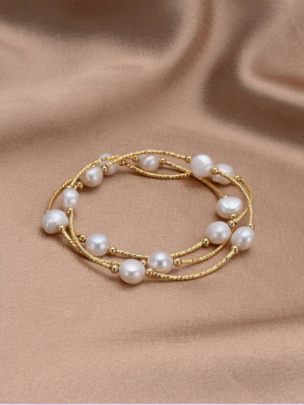 Bracelet Perles & Or — “Souffle de Dhikr” - MoonRose by Amour’Eu