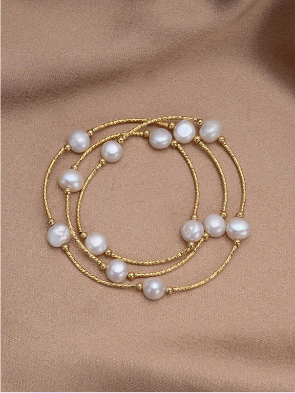 Bracelet Perles & Or — “Souffle de Dhikr” - MoonRose by Amour’Eu