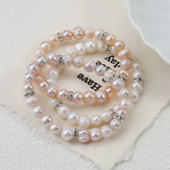 Bracelet SABR - Perles Rosées (fait main)