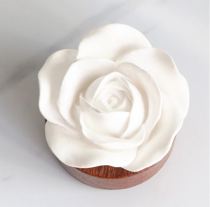 Diffuseur Rose en Céramique & Bois