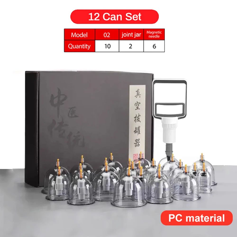 SET HIJAMA PRO — 12 Ventouses + Pompe