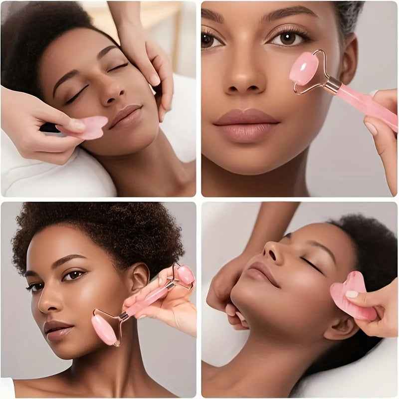 Kit Beauté 15-en-1 – Boucles Sans Chaleur + Massage Visage + Accessoires Sommeil Satin