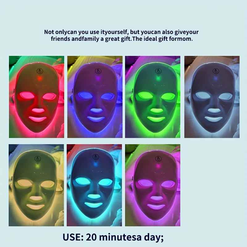 Masque beauté 7 couleurs – LED & Rechargeable